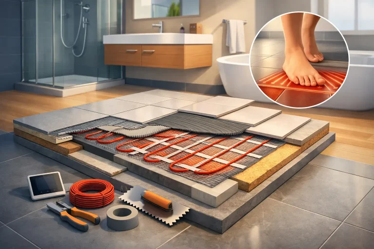 Heated Bathroom Floor Installation Made Clear